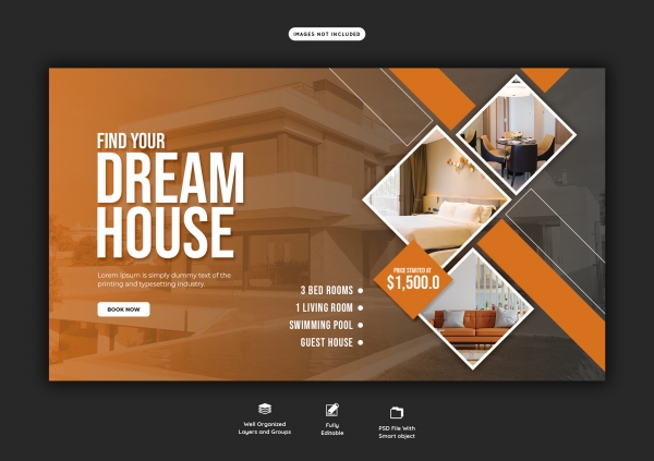 Dream Home Real Estate Banner Poster Download