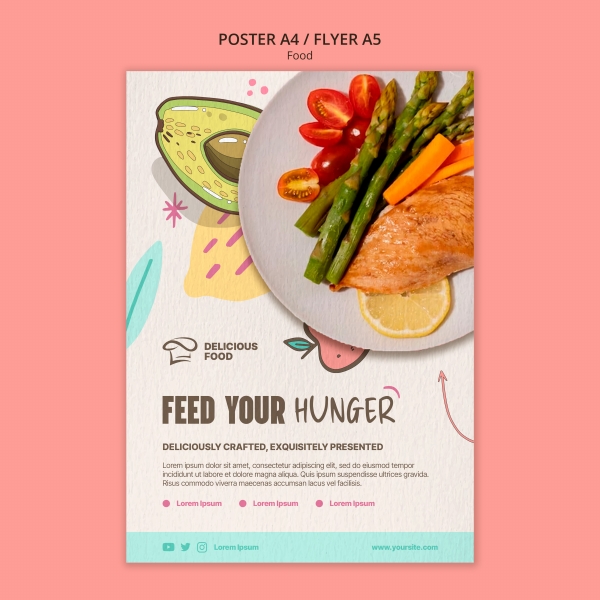 Healthy Eating Light Food Meal Flyer PSD Template Download