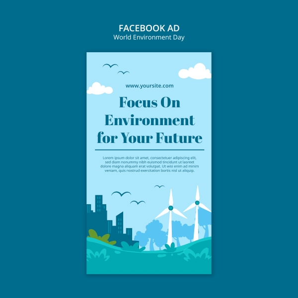 World Environmental Protection Day vertical version advertising ps material download