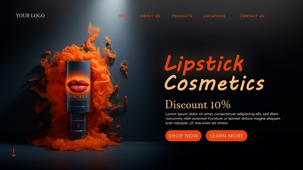 PS lipstick discount theme interface design download