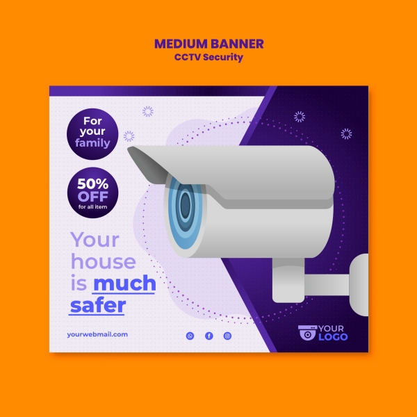 Download the main image of the surveillance camera product PSD template