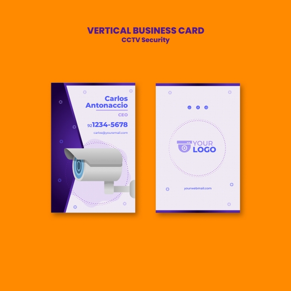 surveillance camera product service provider vertical business card download