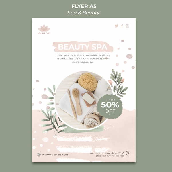 SPA Beauty Activity Discount Poster Template Download
